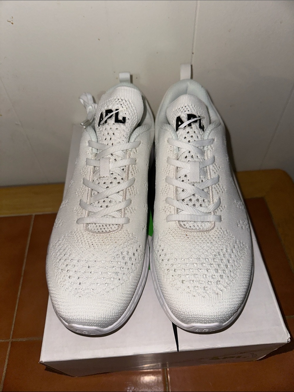 APL All-White Knit Running Sneakers - Picture 3 of 3